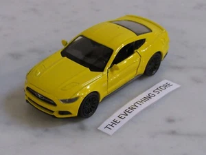 WELLY 2015 FORD MUSTANG GT BRIGHT YELLOW 4.75 INCH LONG PULL BACK FREE SHIP - Picture 1 of 4