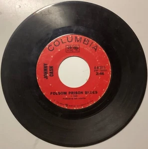 Johnny Cash Folsom Prison Blues / The Folk Singer 45 RPM Record - Bild 1 von 2