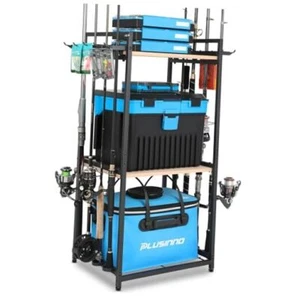  3 Tier Fishing Rod Holder, Fishing Pole Holders for Garage, Fishing Rod Rack  - Picture 1 of 7