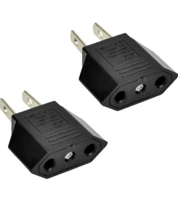 2 stücke US Japan China Reise Stecker Adapter, Reise Konverter (EU ➜ USA) - Bild 1 von 4
