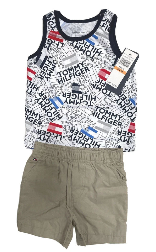 Tommy Hilfiger Juegos Cortos Bebé Niño o Niño Pequeño Niño 2-3 Piezas; Tallas 0/3M-4T Nuevo con Etiquetas Foto 1 de 4