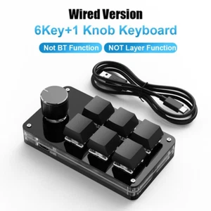 Programming Mini Macro Custom Knob Keyboard 6 Key Copy Paste Button Gaming - Picture 1 of 5
