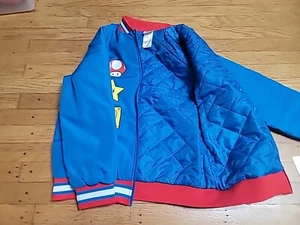 Nintendo Official Super Mario Kids Bomber Jacket - Sz M NWT - Picture 1 of 6