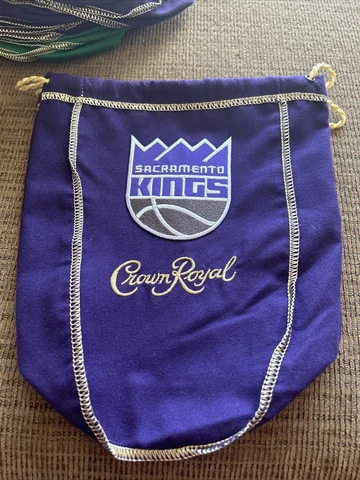 NBA  Sacramento Kings Tribute Bag CROWN ROYAL BAG 1 Liter Cover