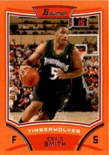 2008-09 Bowman Orange #75 CRAIG SMITH  /299 Minnesota Timberwolves Basketball