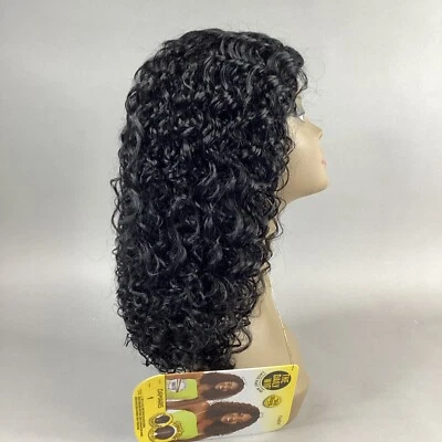 Peluca Damaris Long Curly #1 Jet Black Premium de encaje sintético Foto 1 de 4