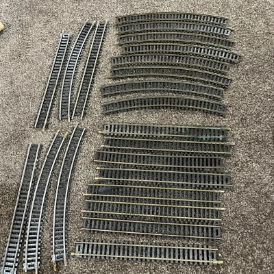 6 Vintage Atlas 9” Nickle Silver Snap Track + 16 Various Brand Brass HO - Image 1 of 4