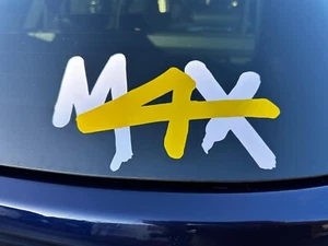 Formula 1 Max Verstappen 4 Time World Champion Decal Permanent Vinyl Adhesive - Picture 1 of 6