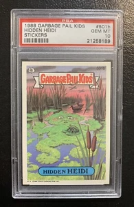 1988 Garbage Pail Kids OS13 Hidden Heidi 501b PSA 10 GEM MINT-RARE GEM CARD! TWT - Picture 1 of 3