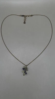 Michael Michaud Wisteria Iolite Necklace Bronze Metal Purple Amethyst Pendant - Image 1 of 4