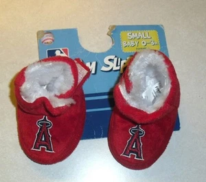 Los Angeles Angels Baby Newborn Infant Slippers sz Small 0-3 Months Mlb New Tags - Picture 1 of 2