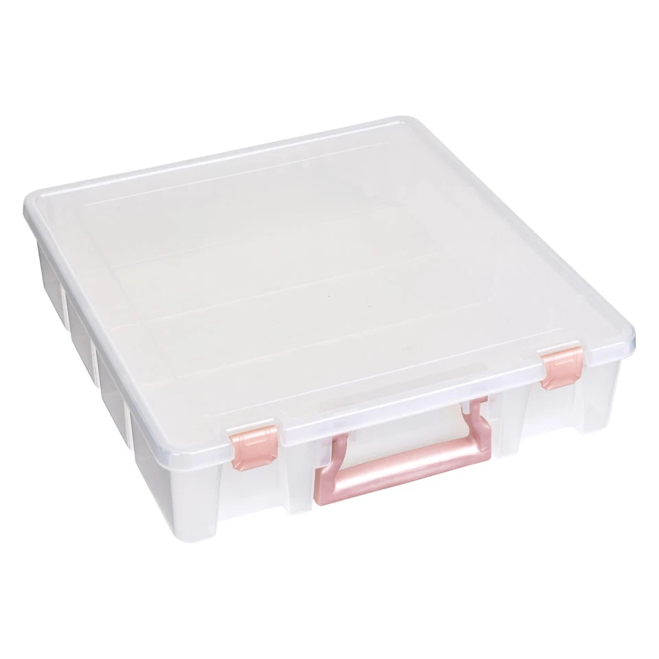 ArtBin 6955RL Super Satchel Compartment Box Clear Craft Organizer Rose Gold