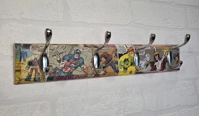 Marvel Comic Decorated Coat Hooks, Retro Unique Spiderman Iron-man The Hulk Thor - Image 1 of 4