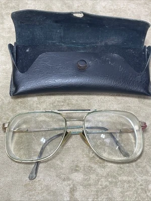 Vintage Stetson Aviator Eyeglasses Frames with Case For Repair Or Parts - Image 1 of 4