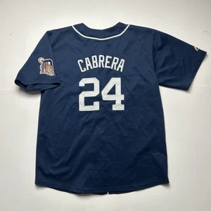 Miguel Cabrera Detroit Tigers Baseball Jersey Blue Alternate #24 Youth XL - Picture 1 of 7