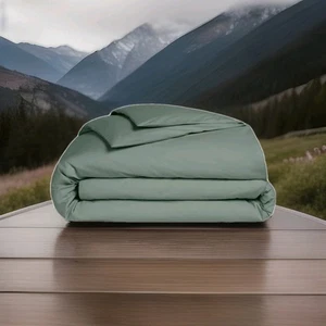 Brooklinen Luxe Cotton King /Cali FULL Duvet Cover-  Botanical Green (One Piece) - Picture 1 of 2