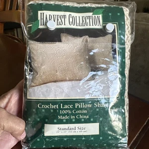 1 almohada de encaje de ganchillo estándar vintage para el hogar nuevo en paquete años 80 Sham Cottagecore - Imagen 1 de 4