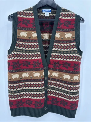 Pendleton Knockabout Cardigan Button Sweater  100% Wool Made In USA Size Small - Image 1 of 4