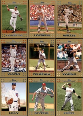 2007 Topps 棒球金序列号/2007 完整套装 #1-660 您可选 — 第 1/4 张图片