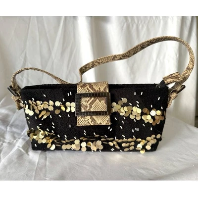 Bolso de Hombro Bolso Baguette Y2K XOXO Lentejuelas Serpiente Foto 1 de 4