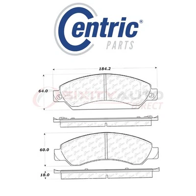 Centric Fleet Disc Brake Pads w Hardware for 2007-2008 GMC Yukon 4.8L 5.3L cb Foto 1 de 4
