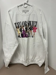 Taylor Swift Eras Lover White Crewneck Sweatshirt Size 2XL - Picture 1 of 2