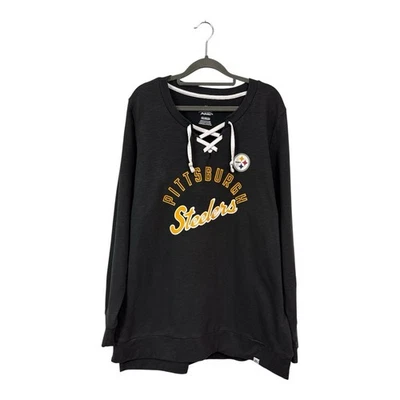 Majestic Para Hombre XXL Pullover Sudadera Pittsburgh Steelers Cuello Atado Mangas Largas Foto 1 de 4