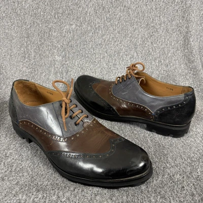 Zapatos Oxford John Fluevog para hombre talla 12,5 tricolor de cuero punta de ala Foto 1 de 4