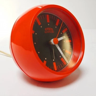 Space Age Design 70er Retro 80 Electric Alarm Clock/Wecker  by Emes 1971 Vintage - Bild 1 von 4