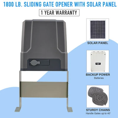 Kit de abridor de puerta corredera solar CO-Z abridor de puerta eléctrico para puertas de garaje de 1800 lb Foto 1 de 4