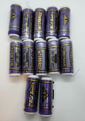 (12) Purple Interbirds Best Quality Polyester Thread - 12 Spools Of 400 Yards - Image 1 of 3