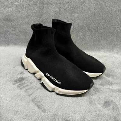 Balenciaga Speed Trainers Black Shoes Womens Size US 6 EUR 36 Original Receipt - Image 1 of 4