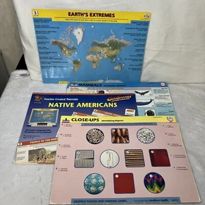 1990s Geosafari Learning Game Educational Insights Cards Placemats Mixed Lot - Picture 1 of 5