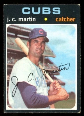 1971 TOPPS OPC O PEE CHEE MLB BASEBALL #704 J. C. MARTIN EX+ CHICAGO CUBS card - Image 1 of 2