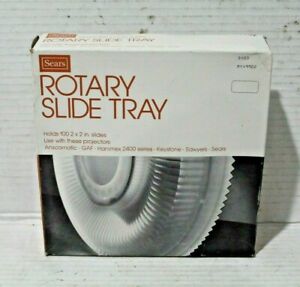 Sears Rotary Slide Tray Holds 100 - 2" x 2" slides in box #39902. Never used