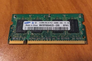 Laptop RAM 512MB 2Rx16 PC2-5300S-555-12-A3 Samsung Pre-owned - Picture 1 of 2