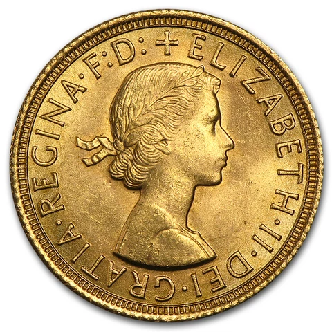 1957-1968 Great Britain Gold Sovereign Elizabeth II BU Cover