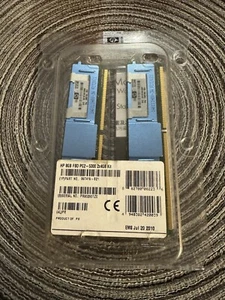 RAM KIT HP 8GB FBD PC2-5300 ECC 2X4GB 397415-B21 DDR2-667 NUOVE SIGILLATE - Zdjęcie 1 z 7