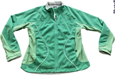 Women Fleece Fleece Jacket Green Zip Up Size Large Sunice Golf Attire Athletic - Image 1 of 4