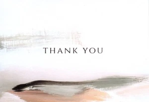 Peach & Gray Marble Sand Thank You Blank Inside Note Cards -  Set of 10 - Picture 1 of 2