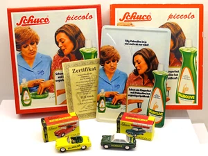 Juego Schuco Piccolo 05807 Palmolive con VW 1500 + VW Karmann GHIA descapotable en embalaje original - Imagen 1 de 16