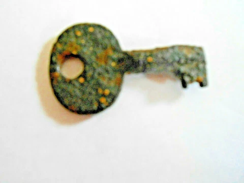 Antique IRON  Barrel Key 1 3/4" long Cover