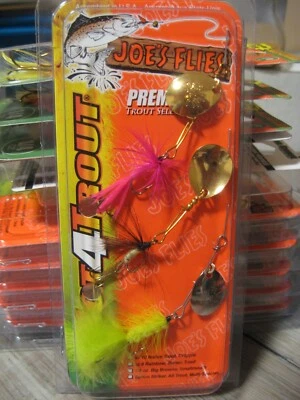 Joe's Flies Premium Trucha Hot4Trout Paquete de 3 GRP 17 Selección Cebos Spinner Talla 8 Foto 1 de 4