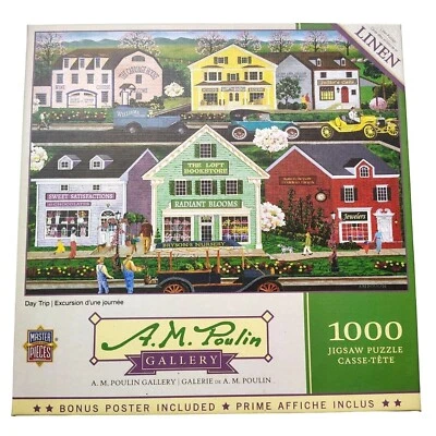 Masterpiece Jigsaw Puzzles Linen Daytrip Excursion A.M. Poulin 1000-piece No. 72 - Image 1 of 4