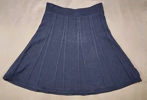 Brooks Brothers Red Fleece Women's Medium Navy Blue Knit Skirt - Picture 1 of 7