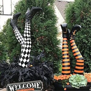 Home Decor Striped Legs Ornament Party Supplies Halloween Decoration Witch Legs