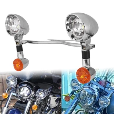 Passing Fog Light Bar For Suzuki Intruder Volusia VS VL 800 1400 1500 Marauder Foto 1 de 4