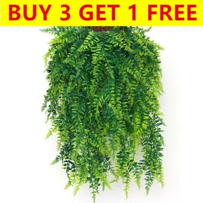 2M Artificial Hanging Plants Flowers Basket Fake Fern Succulent Trailing Vines - Image 1 of 4