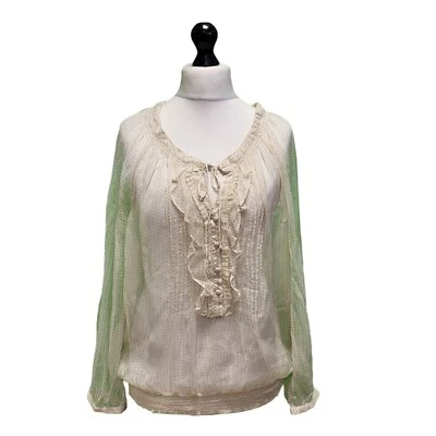 Blusa Noa Noa Manga Transparente Marfil Lunares Globo Semi Para Mujer XL 14 EU 42 Foto 1 de 4