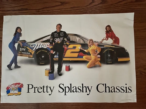 1995 RUSTY WALLACE Miller Lite Beer MGD #2 NASCAR Winston Cup Racing Poster Ford Cover